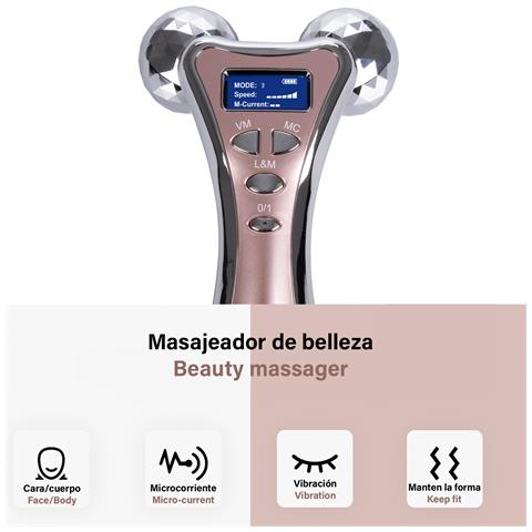 Massaggiatore Facciale E Corporeo. Funzioni Di Vibrazione, Microcorrenti E Luce Infrarossa. Massaggia, Libera Le Tensioni E Migliora La Tua Pelle. - Foto 2