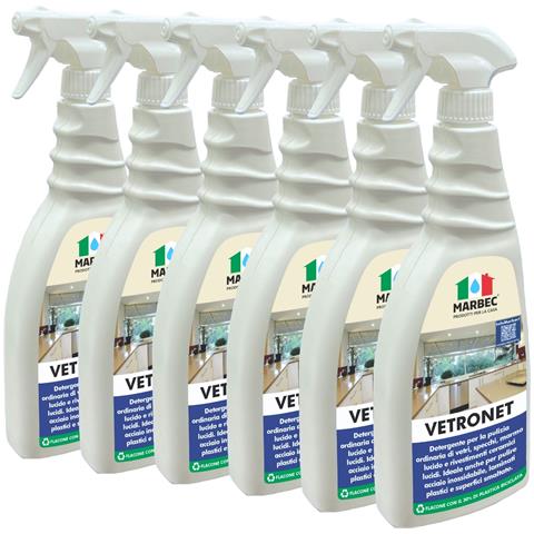 Vetronet 750mlx6pz - Come Pulire I Vetri E Le Superfici Lucide - Foto 1
