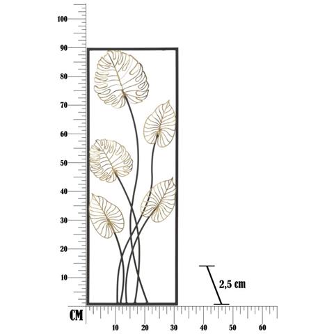 Decorazione In Metallo 3d Foglia 43 - Multicolore - Metallo - 31x2,5x90 Cm - Foto 7