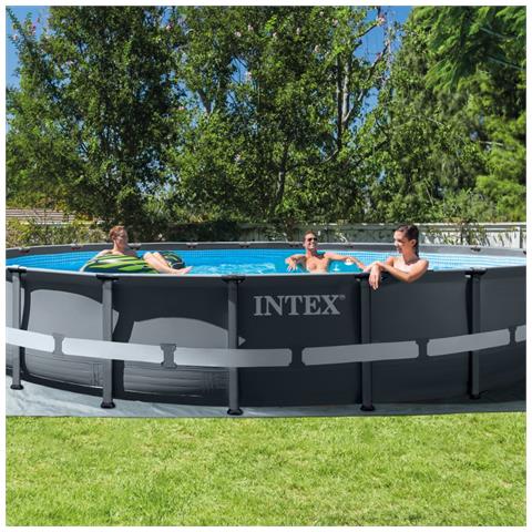 Piscina Fuori Terra - In Giro - 610x610x122 Cm - Grigio - Include Accessori Coordinati Cb43 - Foto 2