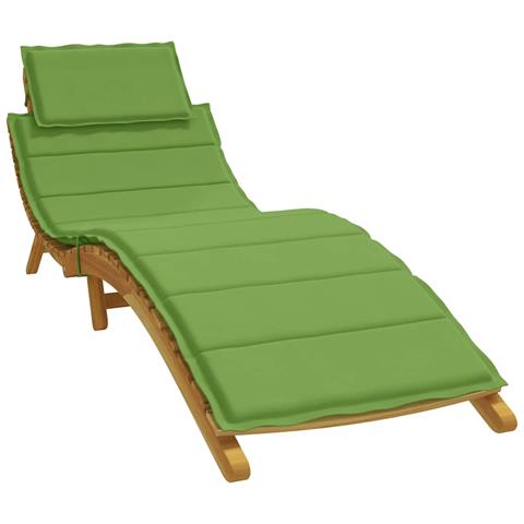 Cuscino Per Lettino Prendisole Verde Mélange 186x58x4cm Tessuto - Foto 8