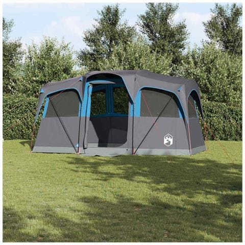 Tenda familiare con finestre Dome blu impermeabile per 10 persone - Foto 2