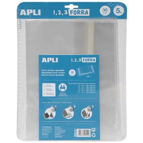 16914 copertina per libro e rivista 5 pz Trasparente - Foto 1