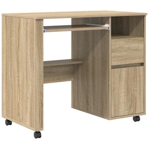 Scrivania in Rovere Sonoma Rovere Sonoma Legno Ingegnerizzato Media - Foto 1