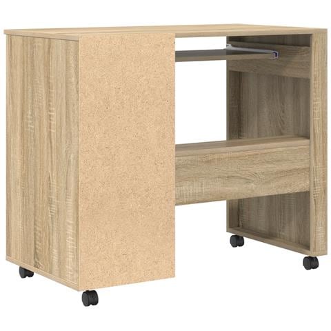 Scrivania in Rovere Sonoma Rovere Sonoma Legno Ingegnerizzato Media - Foto 7