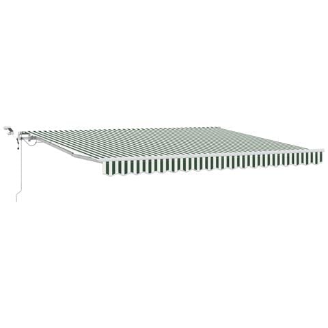 Gazebo Retrattile Automatico con LED Verde e Bianco 400x300 cm - Foto 1
