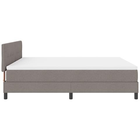 Letto con rete a molle e materasso taupe 180x200 cm Tessuto - Foto 9