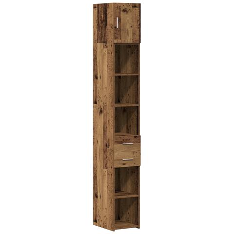 Mobile da Stoccaggio Sottile Legno Vecchio 30x42.5x225 cm Legno Ingegnerizzato - Foto 1