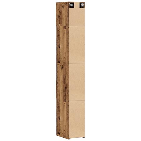 Mobile da Stoccaggio Sottile Legno Vecchio 30x42.5x225 cm Legno Ingegnerizzato - Foto 9