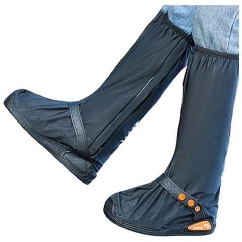 Copriscarpe Antipioggia Alti Impermeabili E Antiscivolo Per Uomo Black Xl - Foto 2