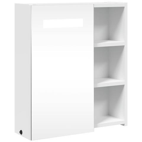Armadietto Bagno con Specchio e LED Bianco 45x13x52 cm - Foto 1