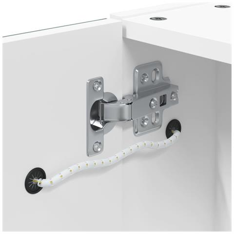 Armadietto Bagno con Specchio e LED Bianco 45x13x52 cm - Foto 9