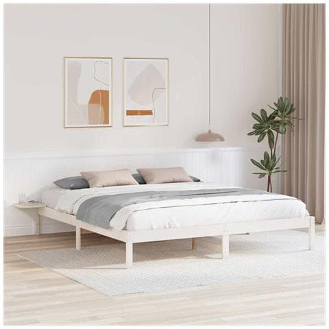 Rete letto con comodini Bianco Bianco - Foto 2