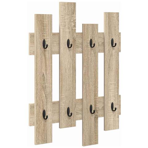 Appendiabiti a muro rovere sonoma 60 x 3 x 82 cm - Foto 1