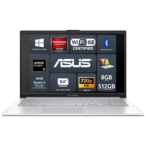 Vivobook Go 15 E1504fa-bq2418w Amd Ryzen 5 7520u 8gb Amd Radeon Graphics Ssd 512gb 15,6'' Fhd Win11 - Foto 1