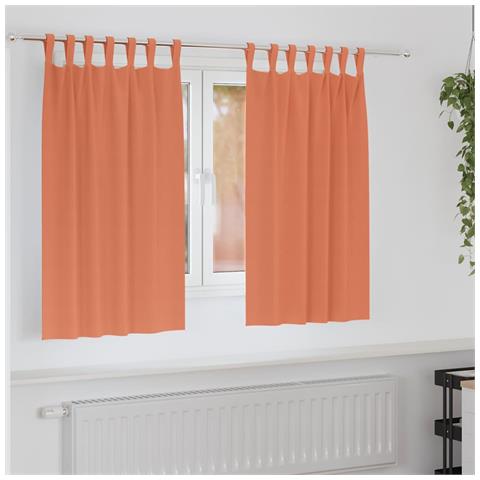 Tende con tende 2 pcs Terracotta 140x140cm Poliestere - Foto 2