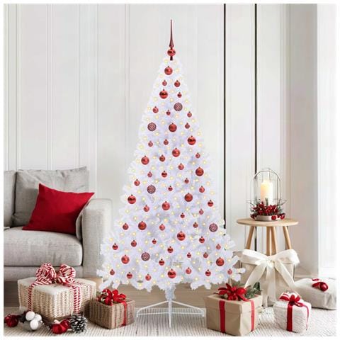 Albero di Natale artificiale Bianco 180 cm PVC e Acciaio - Foto 2
