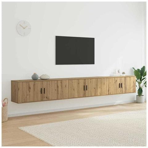 Set Mobile TV da Parete 3 pcs Rovere artigianale - Foto 2