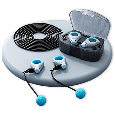 Corda Per Saltare Ad Anello Da Dito A Doppio Uso Per Fitness Cardio Portatile Blue - Foto 1