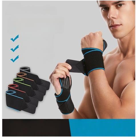 Fascia Da Polso Antidistorsione Regolabile Per Uomo - Supporto E Allenamento Professionale Grey - Foto 4