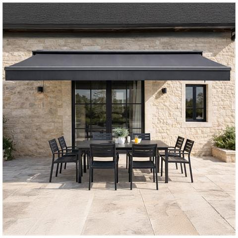 Lozio Tenda Da Sole Motorizzata 3,95 X 3 M In Alluminio Con Telo Grigio - Foto 2