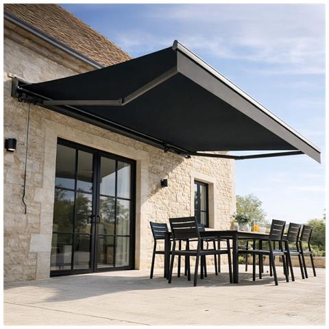 Lozio Tenda Da Sole Motorizzata 3,95 X 3 M In Alluminio Con Telo Grigio - Foto 6