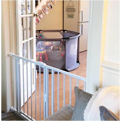 Bettacare Cancelletto Per Scale Con Chiusura Automatica, 75cm - 82cm, Bianco - Foto 4