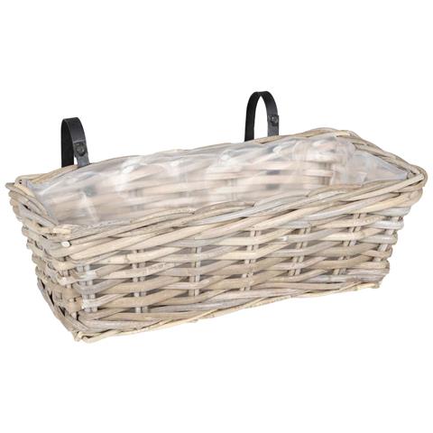 Cestino Appendibile per Piante 2 pcs Grigio 48 x 22 x 15 cm - Foto 8