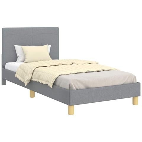 Struttura letto bambini con testata Grigio chiaro 90 x 190 cm - Foto 1