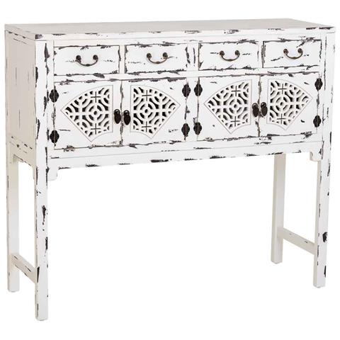 Console In Legno Laccato Bianco 120x40x102h Cm - Foto 1