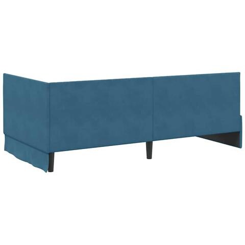 Struttura Letto Angolare con Materasso 2 pcs Blu Velluto - Foto 9