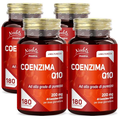 Coenzima Q10 200 mg 180 Compresse - CoQ10 ad Alto Grado di Purezza - Energia Cellulare, Vitalità e Azione Antiossidante (Confezione quadrupla) - Foto 1