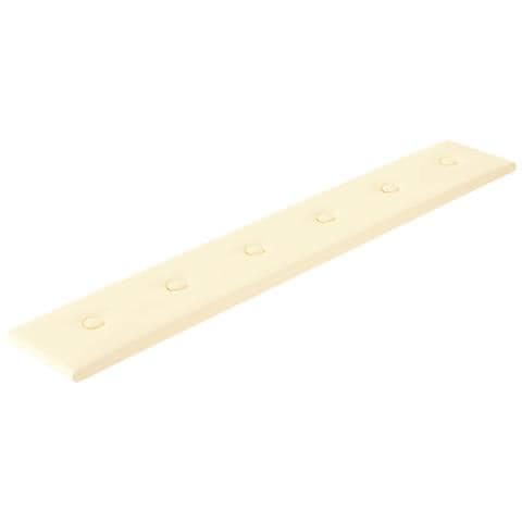Testiera da Parete 12 pcs Crema 90 x 15 cm Pelle Sintetica - Foto 1