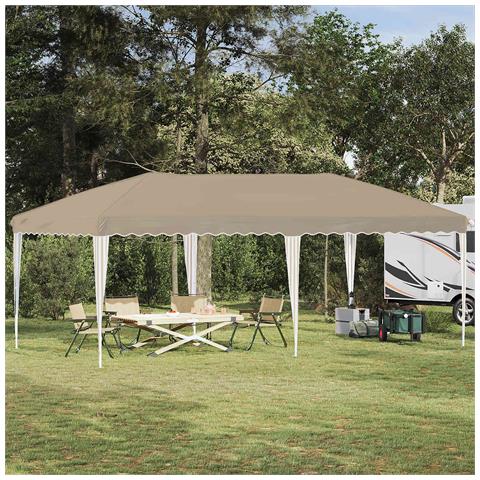 Tenda per feste a pop-up 575 x 290 x 245 cm Crema - Foto 2
