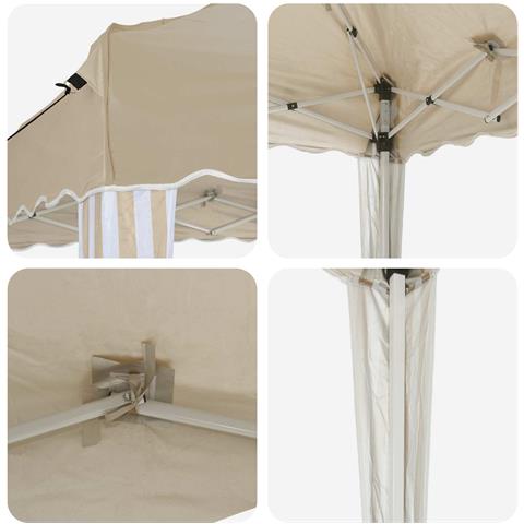Tenda per feste a pop-up 575 x 290 x 245 cm Crema - Foto 9