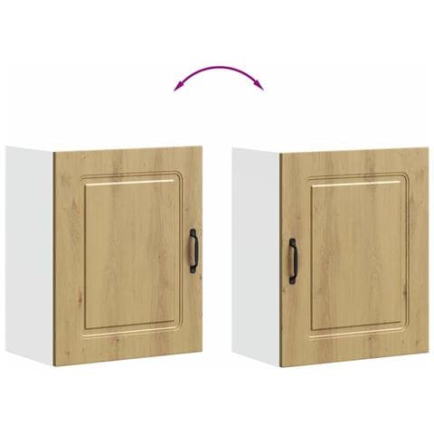 Pensile da cucina Kalmar in Legno Multistrato Rovere Artigianale - Foto 9