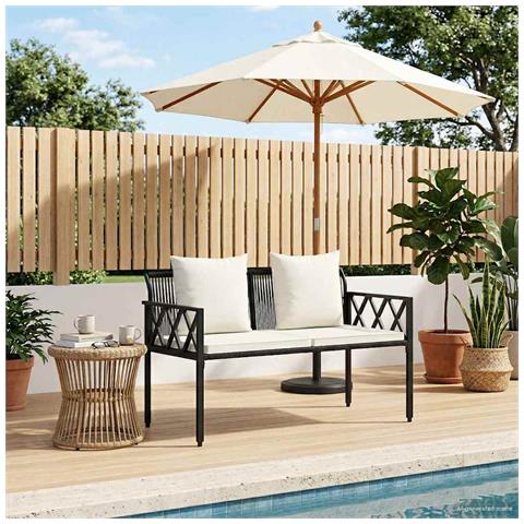 Panchine da esterno 2 -Seater 116 x 56 x 75 cm polyrattan - Foto 2