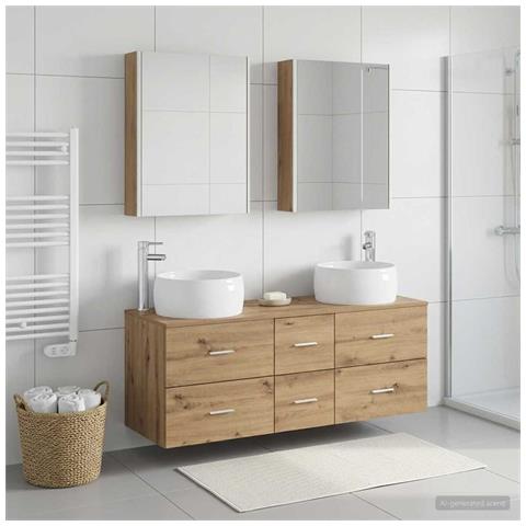 Set di mobili per il bagno 5 pcs Rovere Artigianale - Foto 2