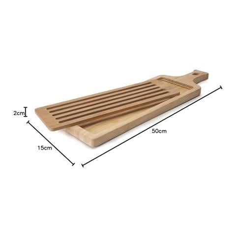 60495 Tagliere per il pane, in legno, 50 x 15 cm - Foto 3