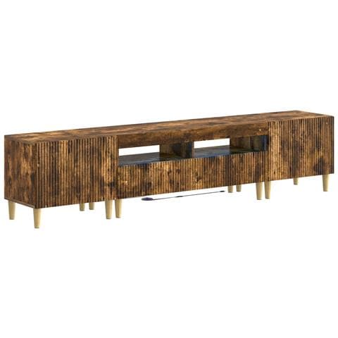 Mobile TV LED a 5 pezzi ARNHEM Rovere Fumo Legno ingegnerizzato - Foto 1