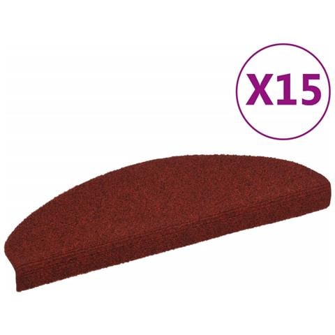 Tappetini Autoadesivi Per Scale 15 Pz 65x21x4 Cm Rosso - Foto 1