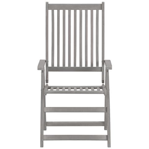 Sedie da Giardino Reclinabili 4 pz con Cuscini Massello Acacia - Foto 2