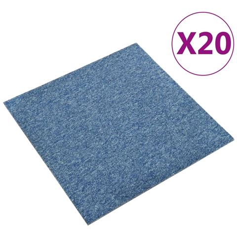 Quadrotte di Moquette 20 pz 5 m² 50x50 cm Blu - Foto 1