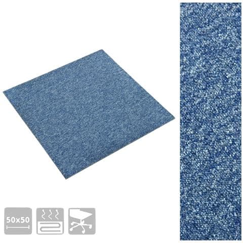 Quadrotte di Moquette 20 pz 5 m² 50x50 cm Blu - Foto 8