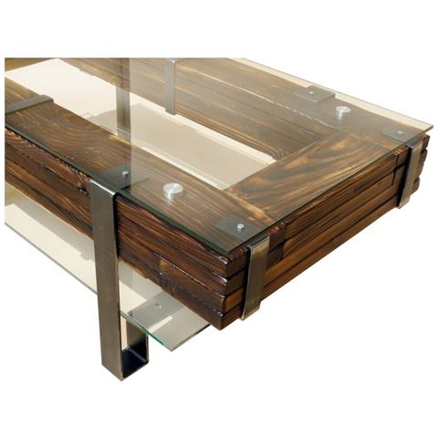 Tavolino Da Salotto Ll (120 X 60 Cm H= 50 Cm, Naturale) Lemberg Loft Vintage - Foto 3