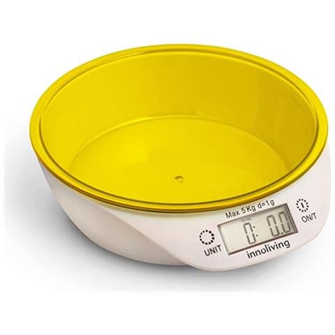Bilancia Digitale da Cucina INN-133G con Ciotola Giallo Capacità 5 Kg - Foto 1