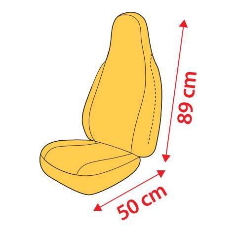 Duka High-back, Coppia Coprisedili Anteriori In Tessuto Jacquard E Poliestere Elasticizzati - Nero - Foto 3