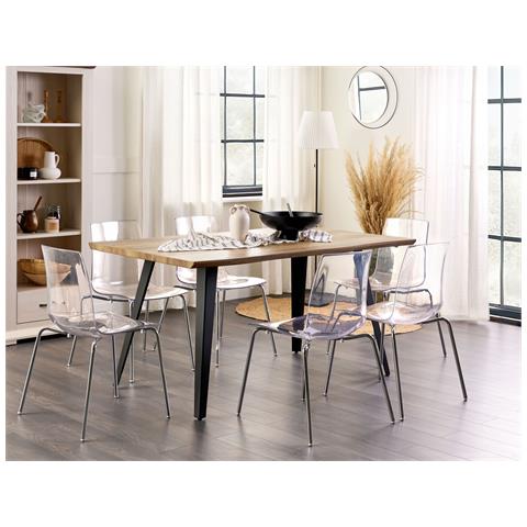 Set Di 2 Sedie Da Pranzo Trasparente Silerton - Foto 1