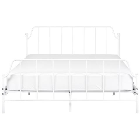 Letto Metallo Mauressac 160 X 200 Cm Bianco - Foto 2