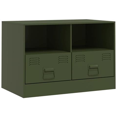 Mobile TV Verde Oliva 67x39x44 cm in Acciaio - Foto 1